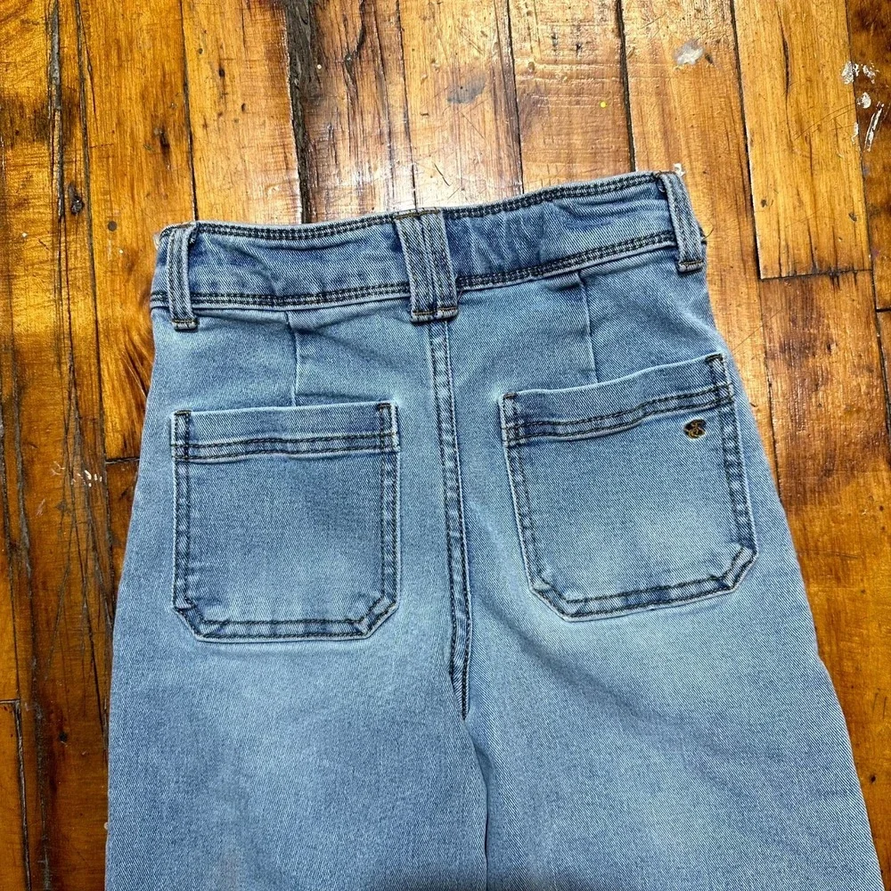 Jessica Simpson Jeans Girls Size 10 Blue Denim Light Wash Mia Wide‎ Leg Classic